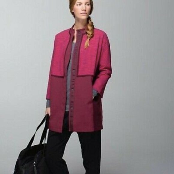 lululemon athletica Jackets & Blazers - Lululemon Cocoon Car Coat Bumble Rust Berry Small